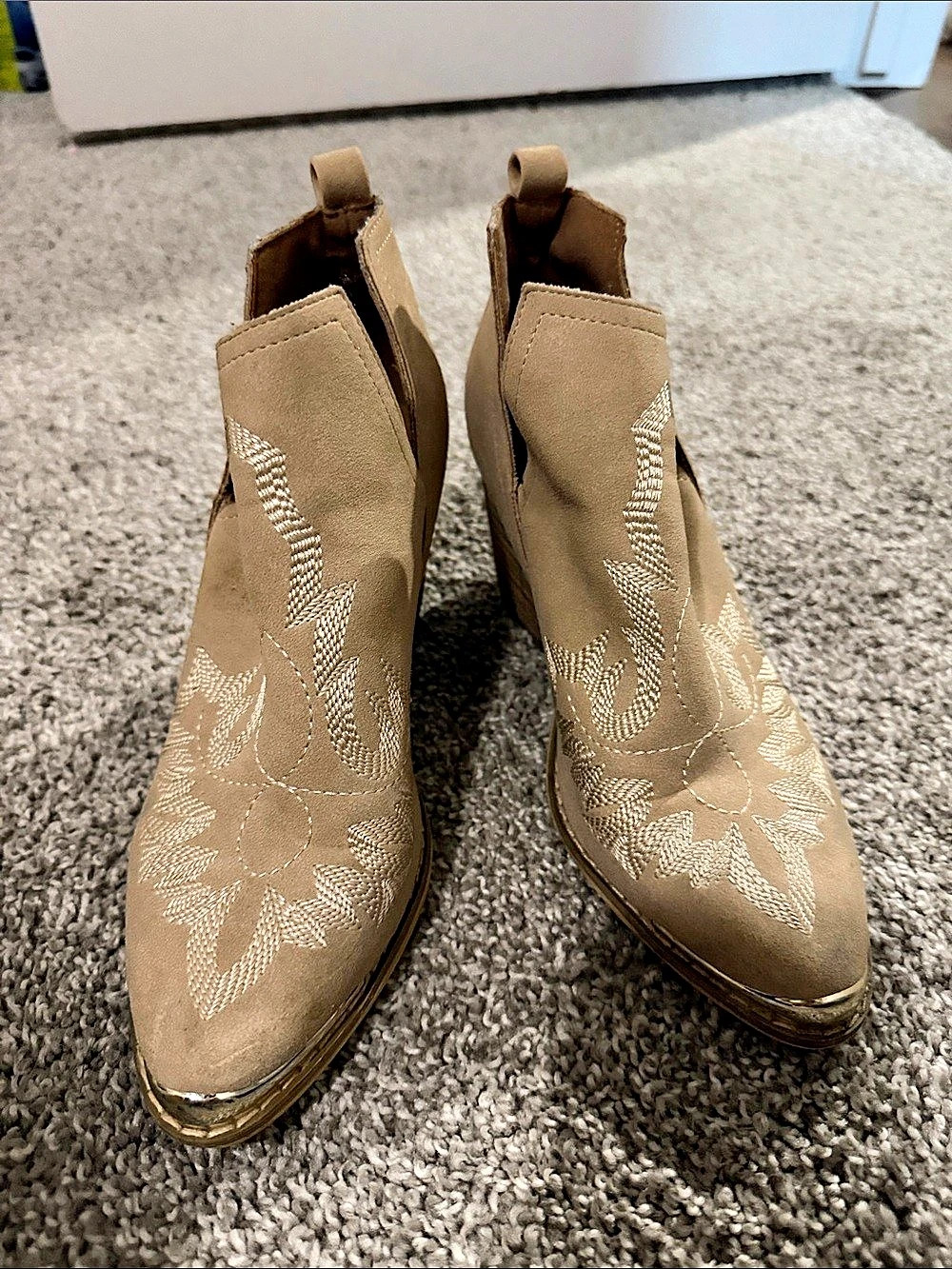 Western Ankle Boots in Brown